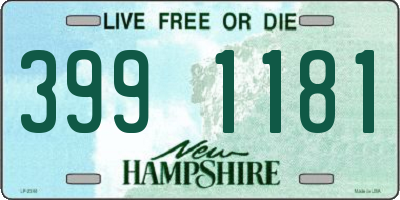 NH license plate 3991181