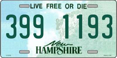 NH license plate 3991193