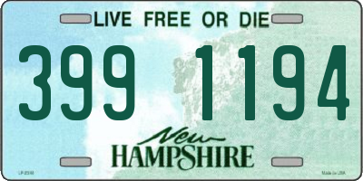 NH license plate 3991194