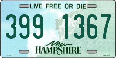 NH license plate 3991367