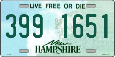 NH license plate 3991651