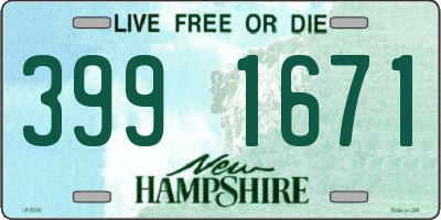 NH license plate 3991671