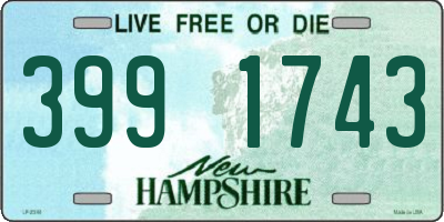 NH license plate 3991743