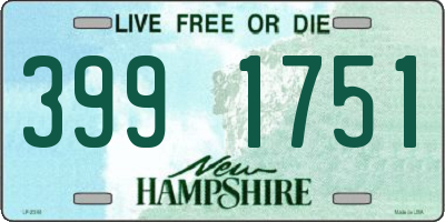 NH license plate 3991751