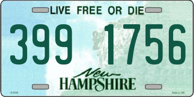 NH license plate 3991756