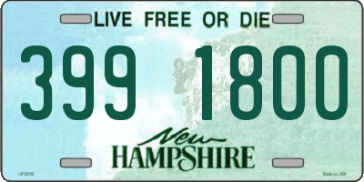 NH license plate 3991800