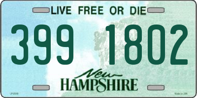 NH license plate 3991802