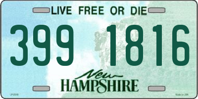 NH license plate 3991816