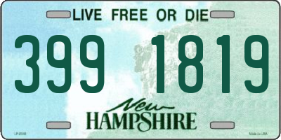 NH license plate 3991819