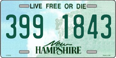 NH license plate 3991843