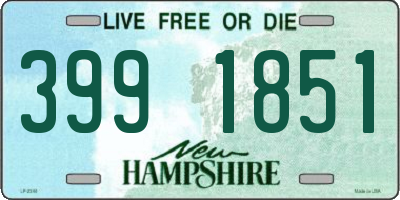 NH license plate 3991851