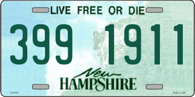 NH license plate 3991911