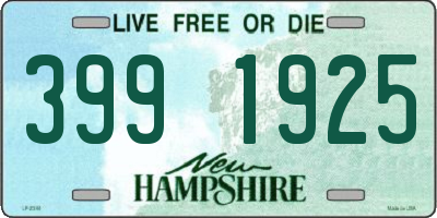 NH license plate 3991925