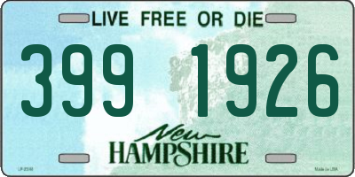 NH license plate 3991926