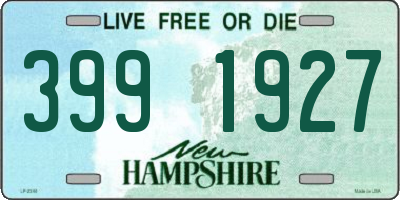 NH license plate 3991927