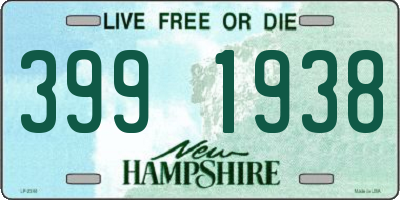 NH license plate 3991938