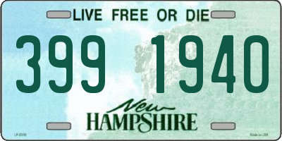 NH license plate 3991940