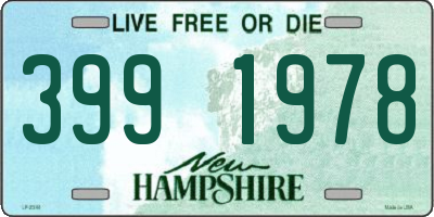 NH license plate 3991978