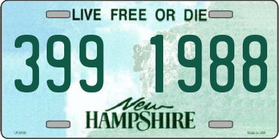 NH license plate 3991988