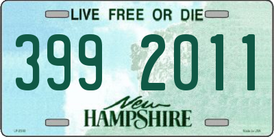 NH license plate 3992011