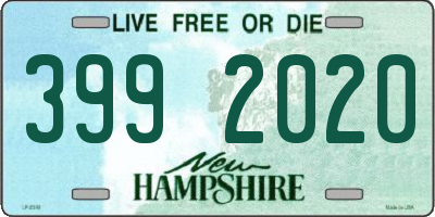 NH license plate 3992020