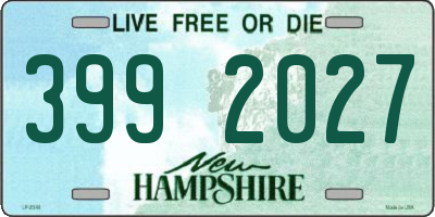 NH license plate 3992027