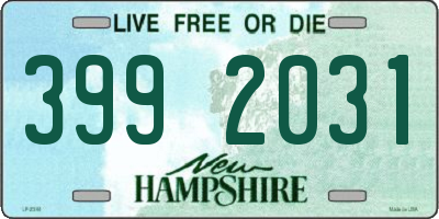 NH license plate 3992031