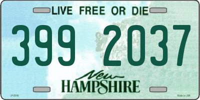 NH license plate 3992037