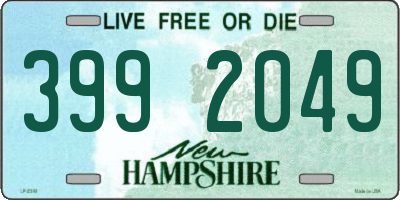 NH license plate 3992049