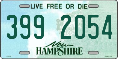 NH license plate 3992054