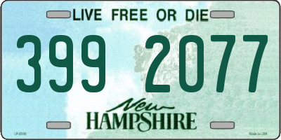 NH license plate 3992077