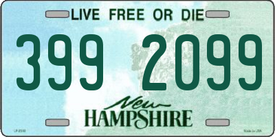 NH license plate 3992099