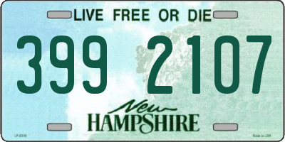 NH license plate 3992107