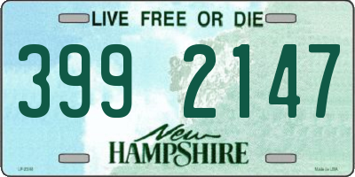 NH license plate 3992147