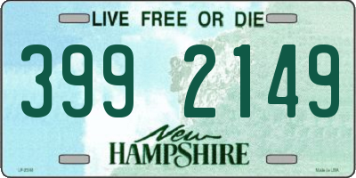 NH license plate 3992149