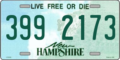 NH license plate 3992173