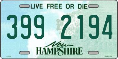 NH license plate 3992194