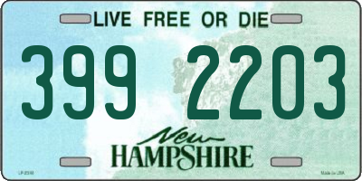 NH license plate 3992203