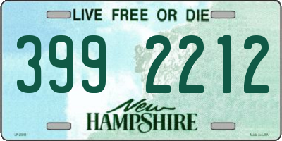 NH license plate 3992212