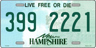 NH license plate 3992221