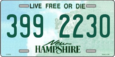 NH license plate 3992230