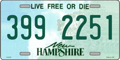 NH license plate 3992251