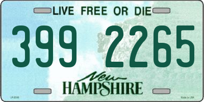 NH license plate 3992265