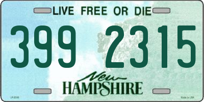 NH license plate 3992315