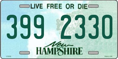 NH license plate 3992330