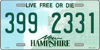 NH license plate 3992331