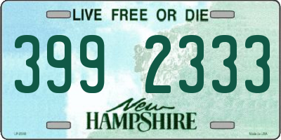 NH license plate 3992333