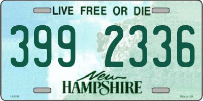 NH license plate 3992336