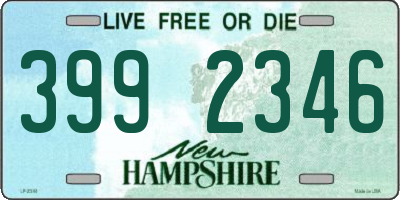 NH license plate 3992346