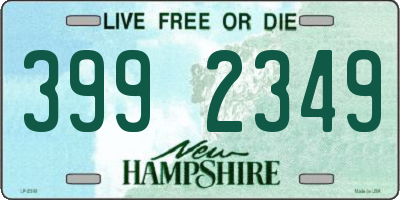 NH license plate 3992349